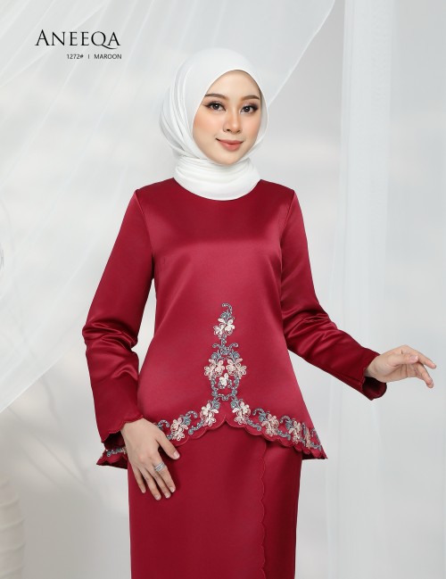 ANEEQA KURUNG MODERN (MAROON) 1272#