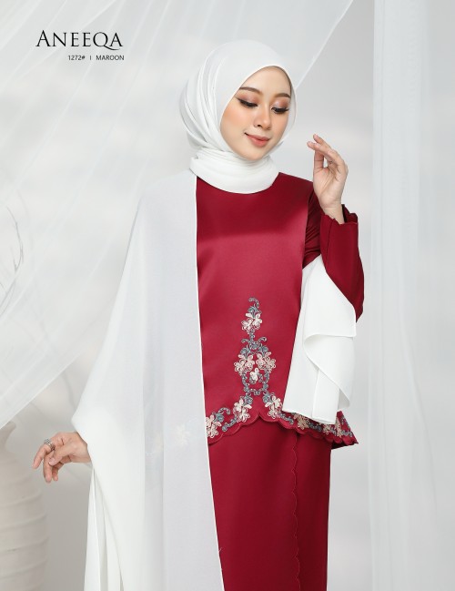 ANEEQA KURUNG MODERN (MAROON) 1272#