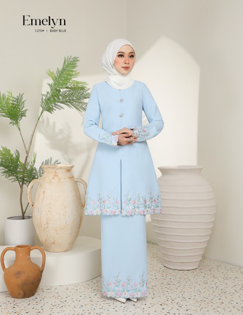 EMELYN KURUNG MODERN (BABY BLUE) 1270#