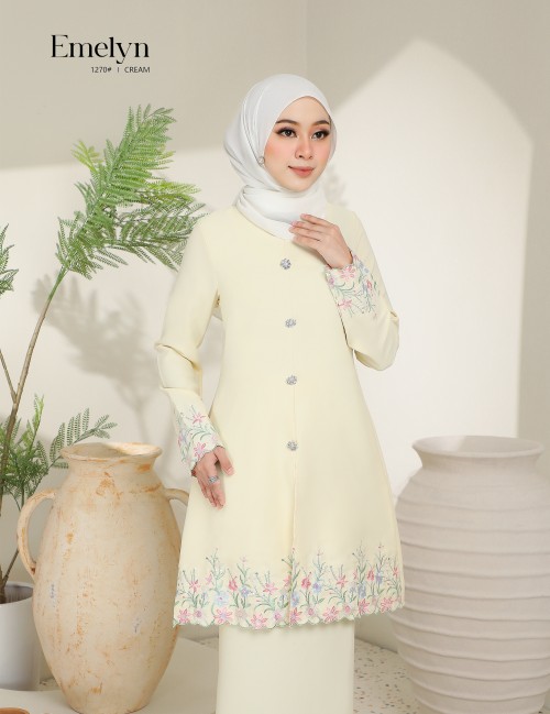 EMELYN KURUNG MODERN (CREAM) 1270#