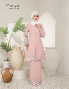 EMELYN KURUNG MODERN (DUSTY PINK) 1270#