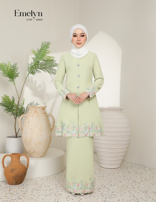 EMELYN KURUNG MODERN (GREEN) 1270#