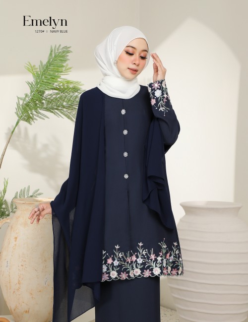 EMELYN KURUNG MODERN (BLACK) 1270#