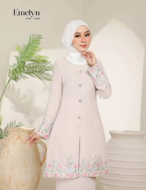 EMELYN KURUNG MODERN (NUDE) 1270#