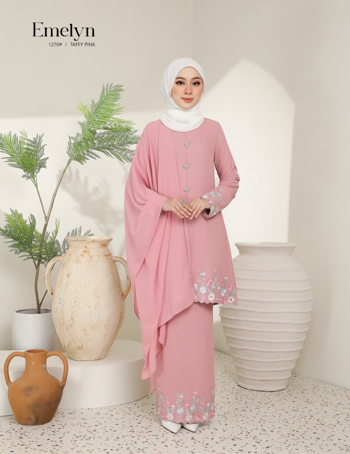 EMELYN KURUNG MODERN (TAFFY PINK) 1270#