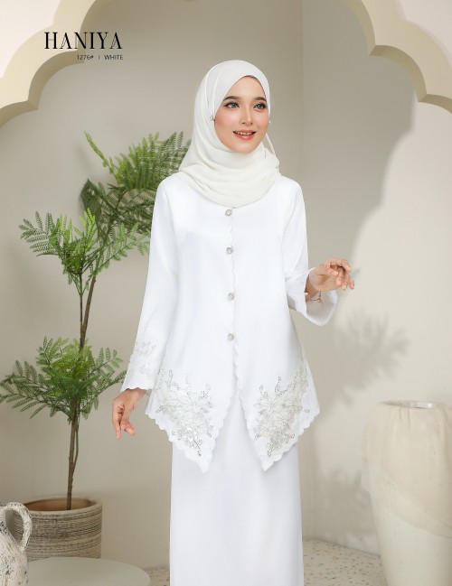 HANIYA KURUNG MODERN (WHITE) 1276#