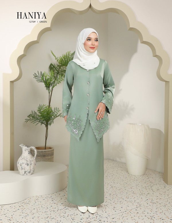 HANIYA KURUNG MODERN (GREEN) 1276#