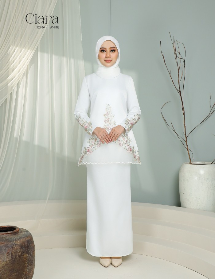 CIARA KURUNG MODERN (WHITE) 1278#