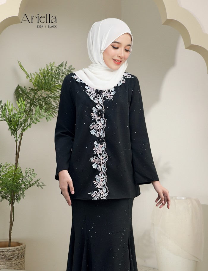 ARIELLA KURUNG MODERN (BLACK) 832#