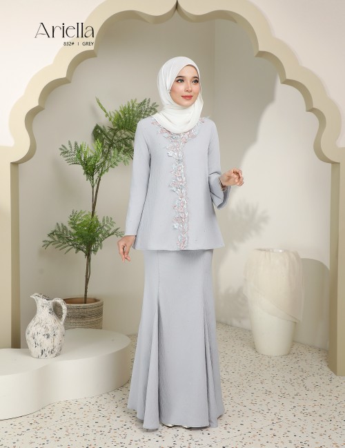 ARIELLA KURUNG MODERN (GREY) 832#