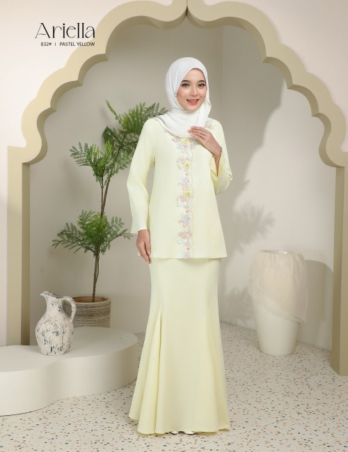 ARIELLA KURUNG MODERN (PASTEL YELLOW) 832#