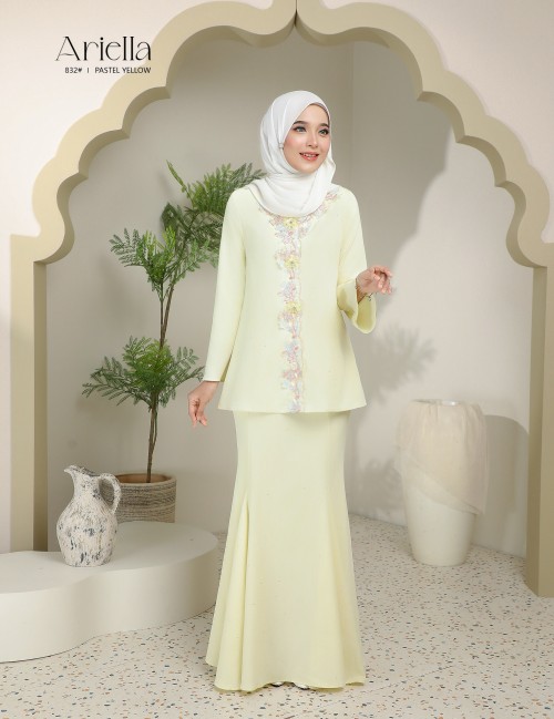 ARIELLA KURUNG MODERN (PASTEL YELLOW) 832#