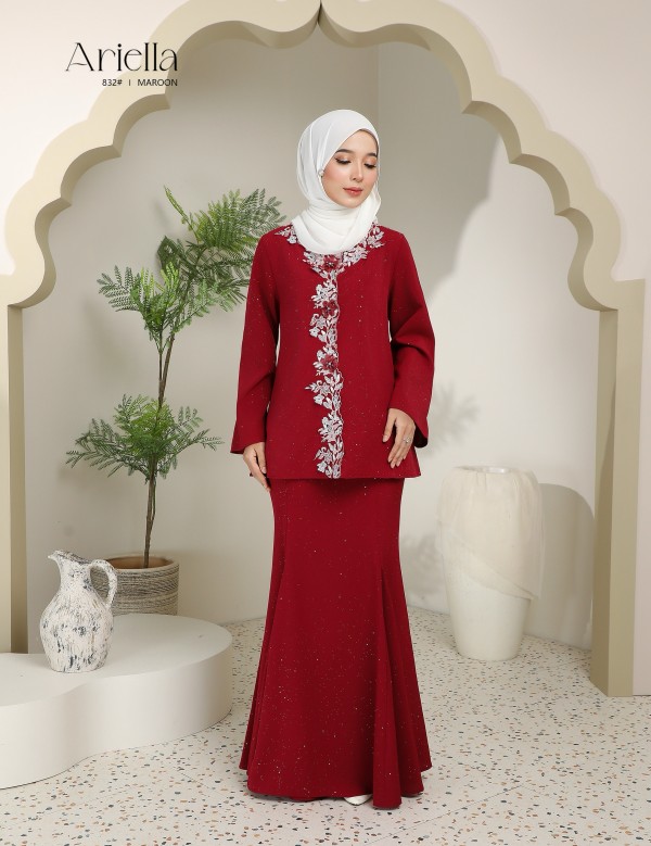 ARIELLA KURUNG MODERN (MAROON) 832#