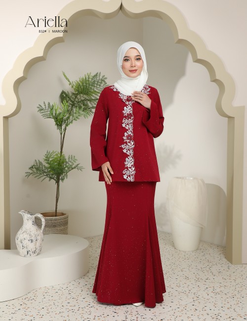 ARIELLA KURUNG MODERN (MAROON) 832#