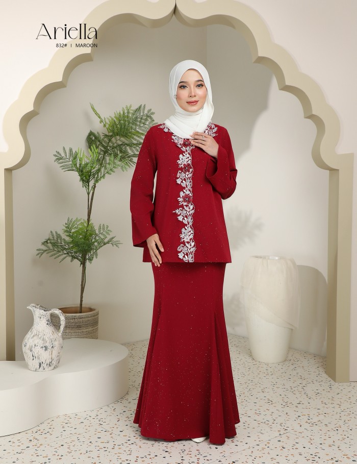 ARIELLA KURUNG MODERN (MAROON) 832#