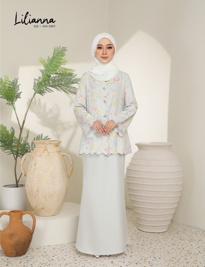 LILIANNA KURUNG MODERN (ASH GREY) 828#