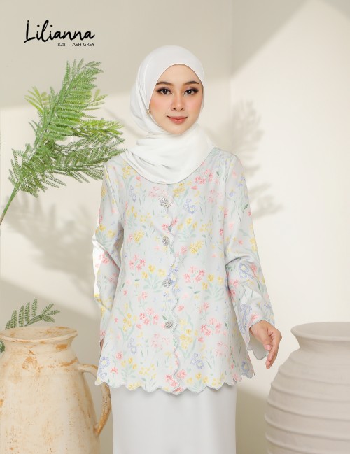 LILIANNA KURUNG MODERN (ASH GREY) 828#