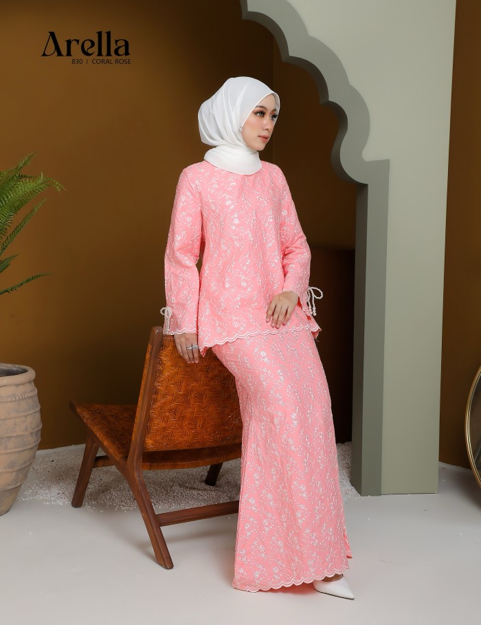 ARELLA KURUNG MODERN (CORAL ROSE) 830#