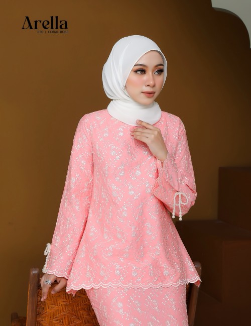 ARELLA KURUNG MODERN (CORAL ROSE) 830#