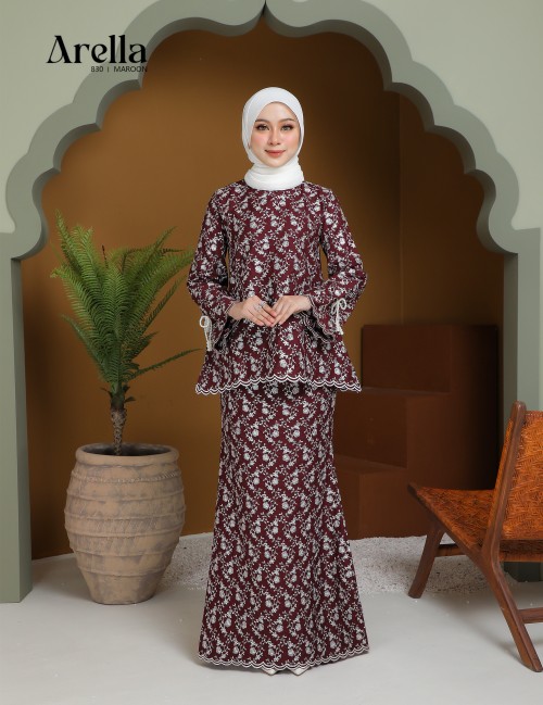 ARELLA KURUNG MODERN (MAROON) 830#