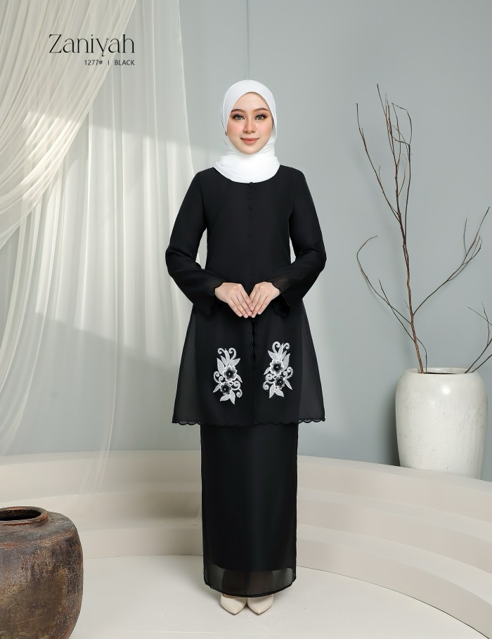 ZANIYAH KURUNG MODERN (BLACK) 1277#