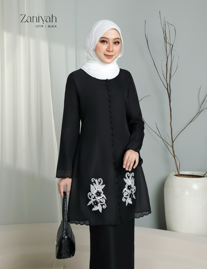 ZANIYAH KURUNG MODERN (BLACK) 1277#