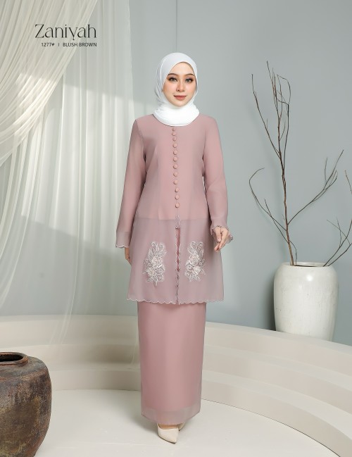 ZANIYAH KURUNG MODERN (BLUSH BROWN) 1277#