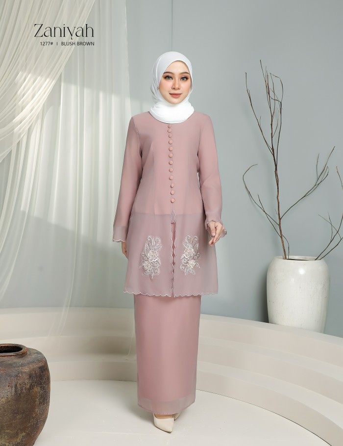 ZANIYAH KURUNG MODERN (BLUSH BROWN) 1277#