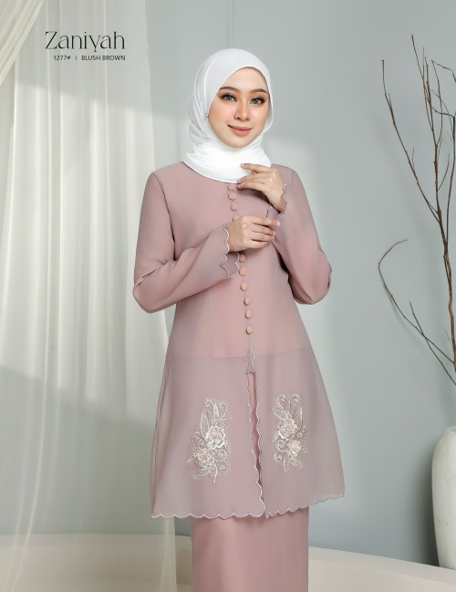 ZANIYAH KURUNG MODERN (BLUSH BROWN) 1277#