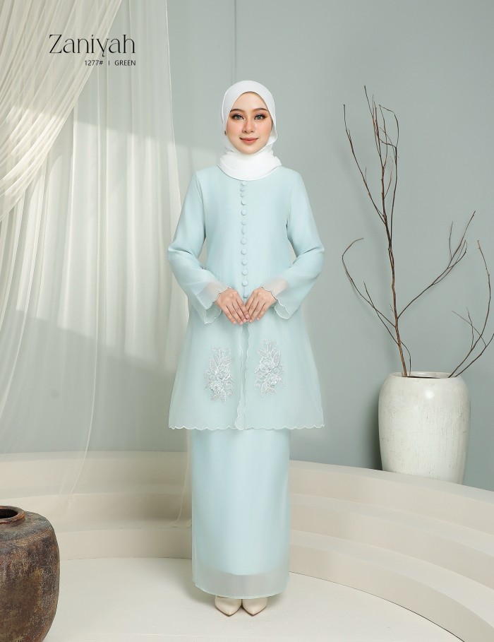 ZANIYAH KURUNG MODERN (GREEN) 1277#