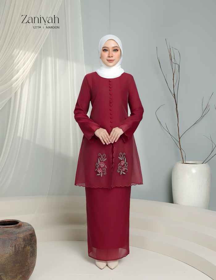 ZANIYAH KURUNG MODERN (MAROON) 1277#