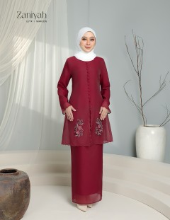 ZANIYAH KURUNG MODERN (MAROON) 1277#