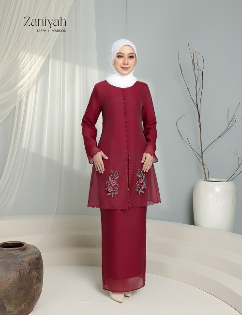 ZANIYAH KURUNG MODERN (MAROON) 1277#