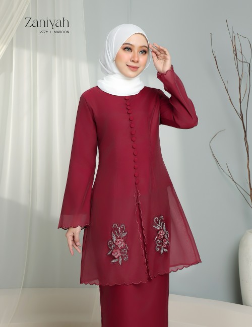 ZANIYAH KURUNG MODERN (MAROON) 1277#