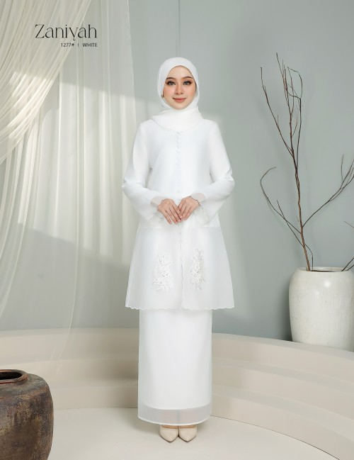 ZANIYAH KURUNG MODERN (WHITE) 1277#