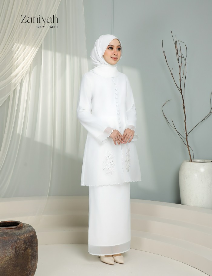 ZANIYAH KURUNG MODERN (WHITE) 1277#