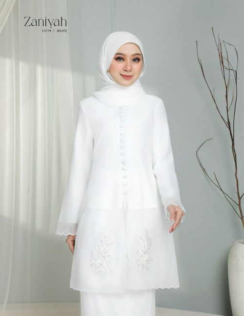 ZANIYAH KURUNG MODERN (WHITE) 1277#