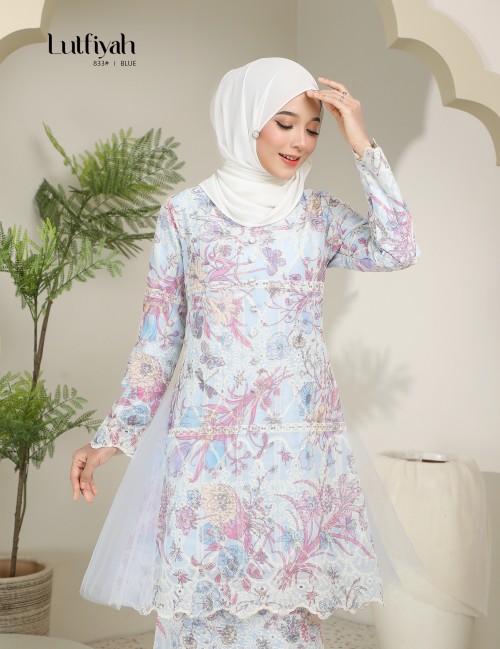 LUTFIYAH KURUNG MODERN (BLUE) 833#