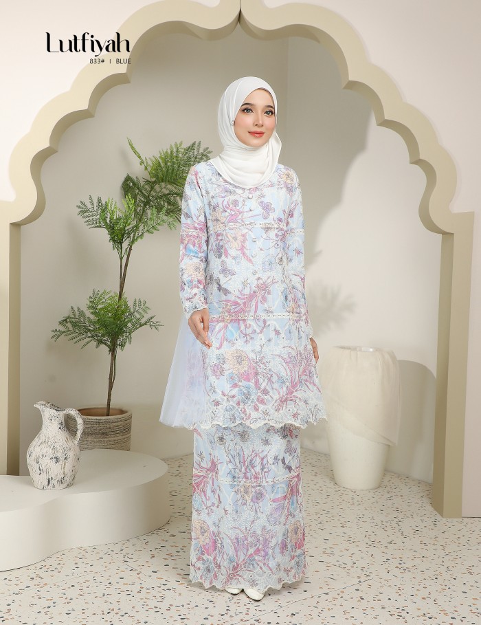 LUTFIYAH KURUNG MODERN (BLUE) 833#