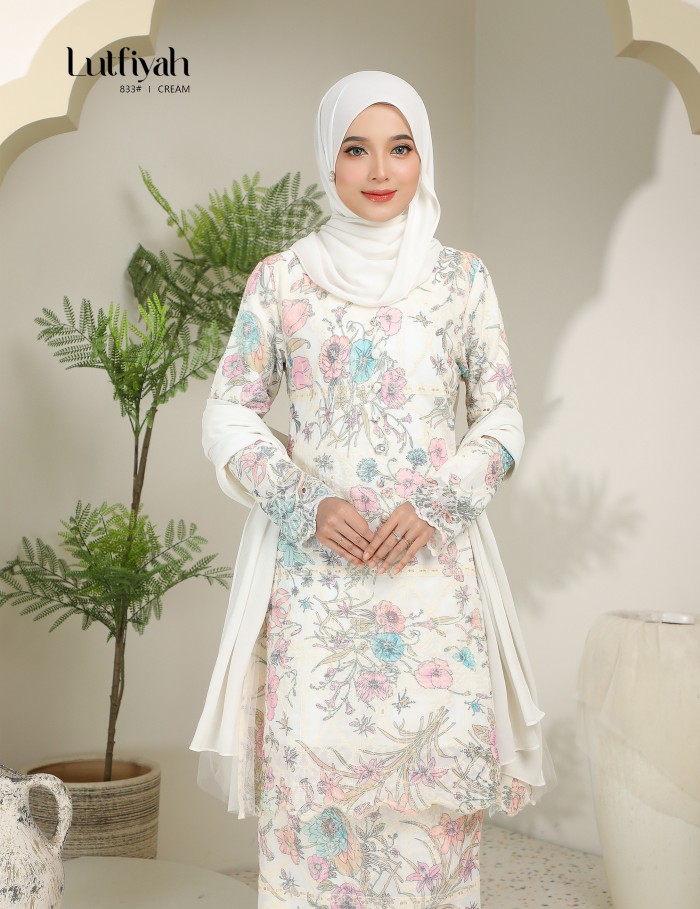 LUTFIYAH KURUNG MODERN (CREAM) 833#