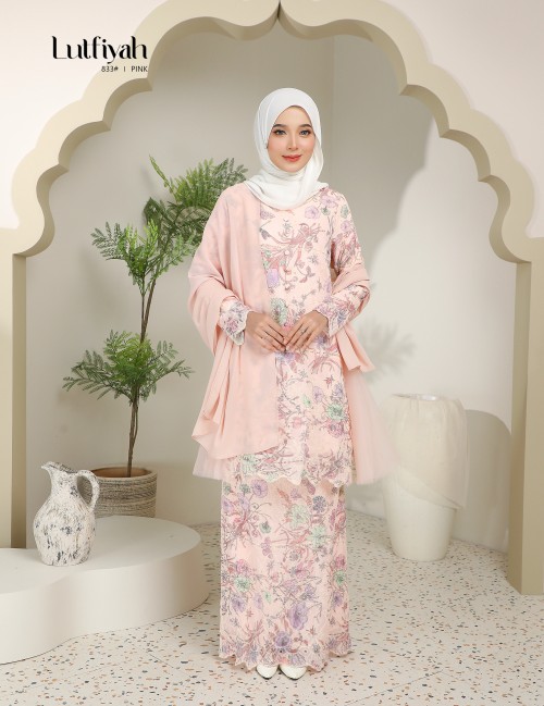 LUTFIYAH KURUNG MODERN (PINK) 833#