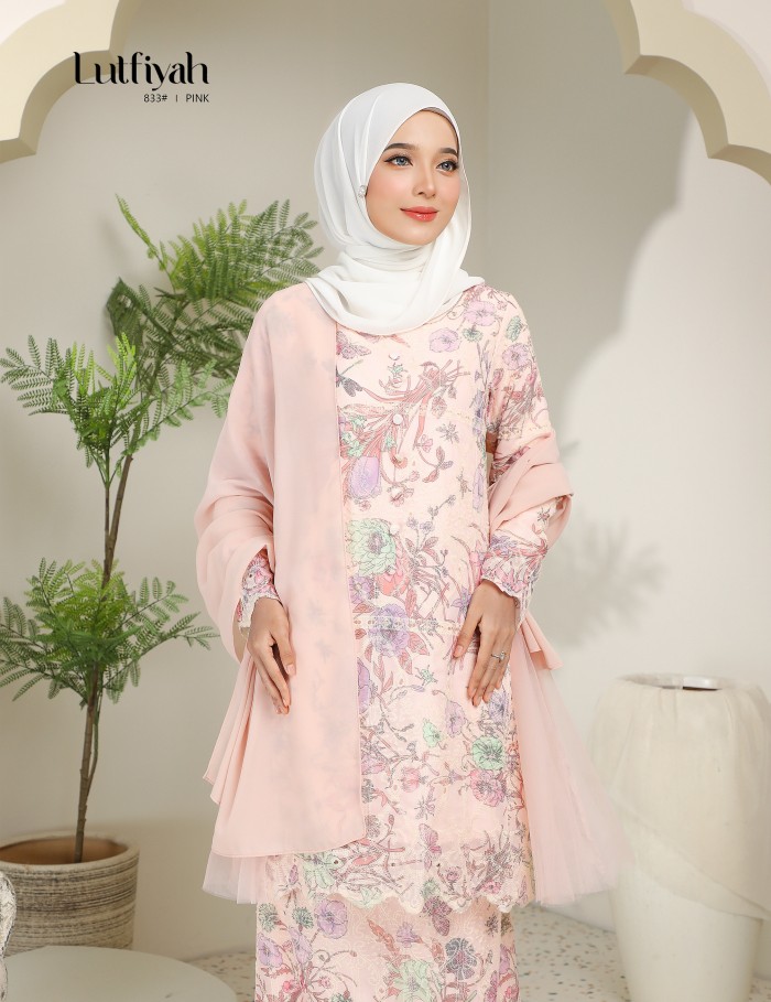 LUTFIYAH KURUNG MODERN (PINK) 833#