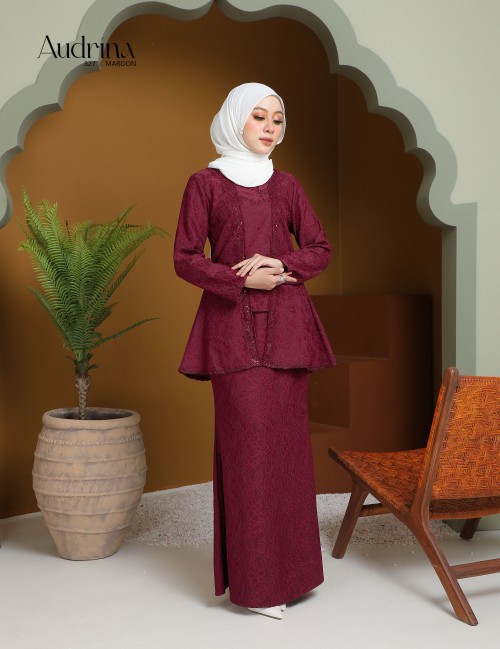 AUDRINA KURUNG MODERN (MAROON) 827#