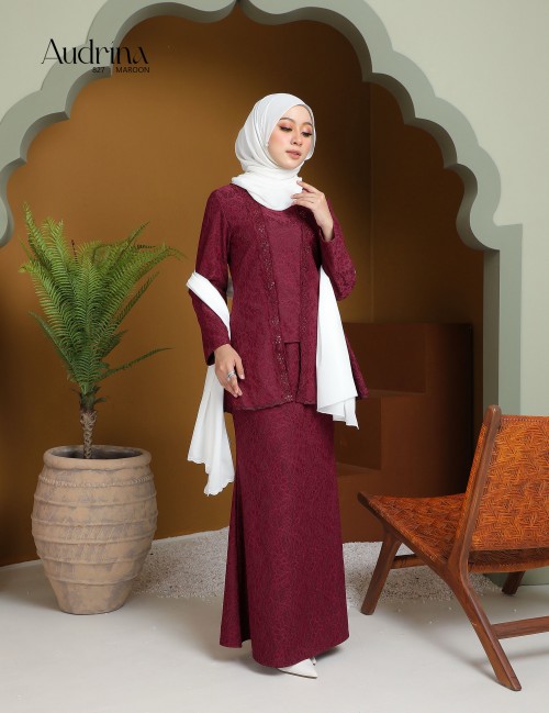 AUDRINA KURUNG MODERN (MAROON) 827#