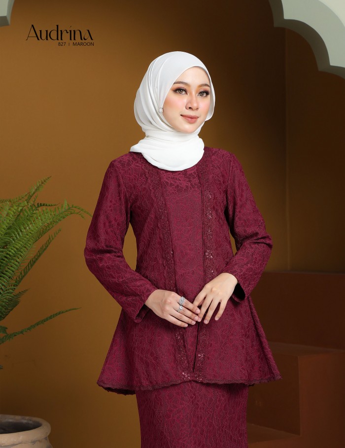 AUDRINA KURUNG MODERN (MAROON) 827#