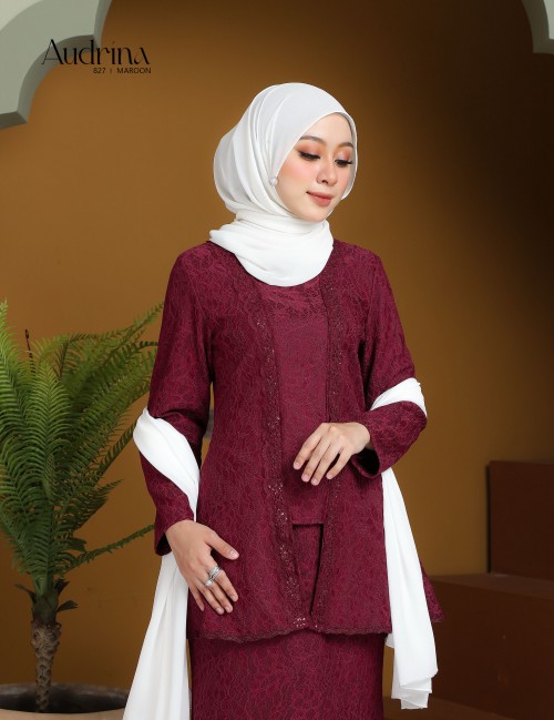 AUDRINA KURUNG MODERN (MAROON) 827#