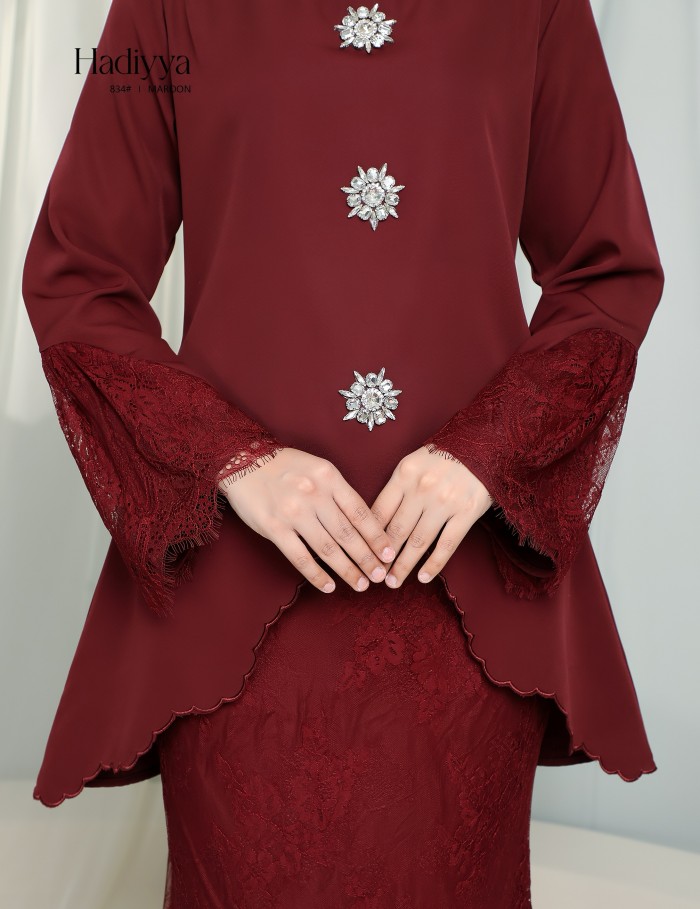 HADIYYA KURUNG MODERN (MAROON) 834#