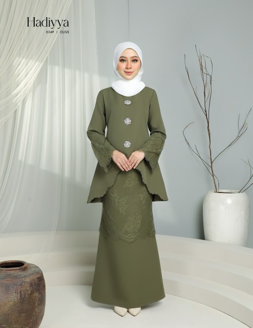 HADIYYA KURUNG MODERN (OLIVE) 834#