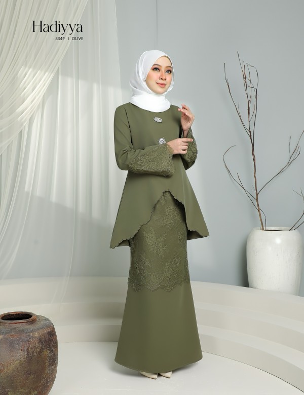 HADIYYA KURUNG MODERN (OLIVE) 834#