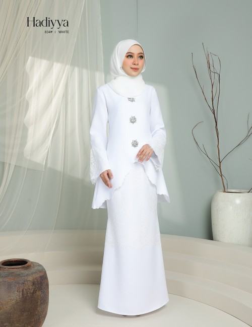 HADIYYA KURUNG MODERN (WHITE) 834#